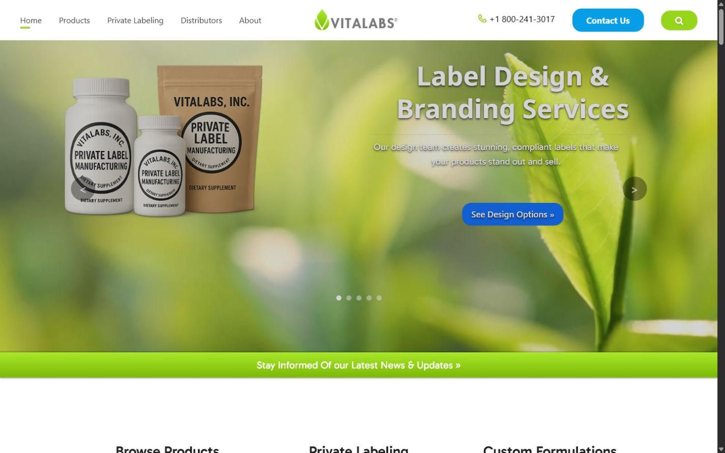 Current Vitalabs homepage