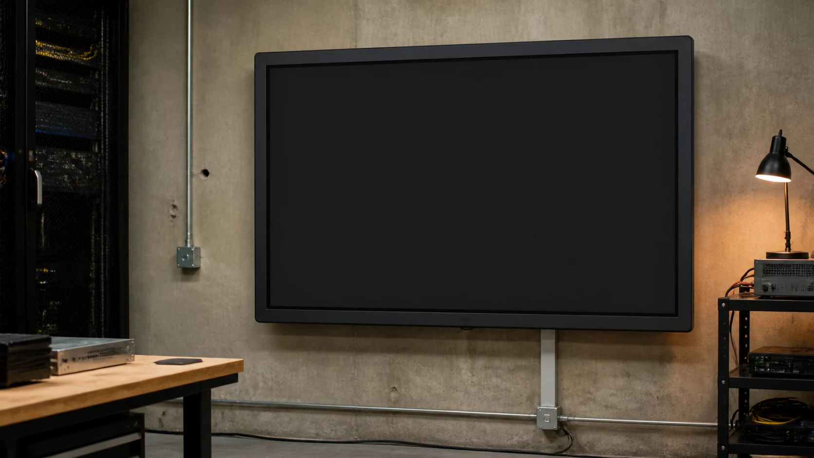 A wall-mounted display in a working systems engineering studio.